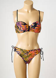 Costum de baie din două piese top sutien modelat top sutien modelat negru SUN PROJECT femeie