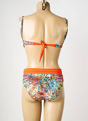 Costum de baie din două piese top bentiță top bentiță portocaliu MISS CARAÏBES femeie