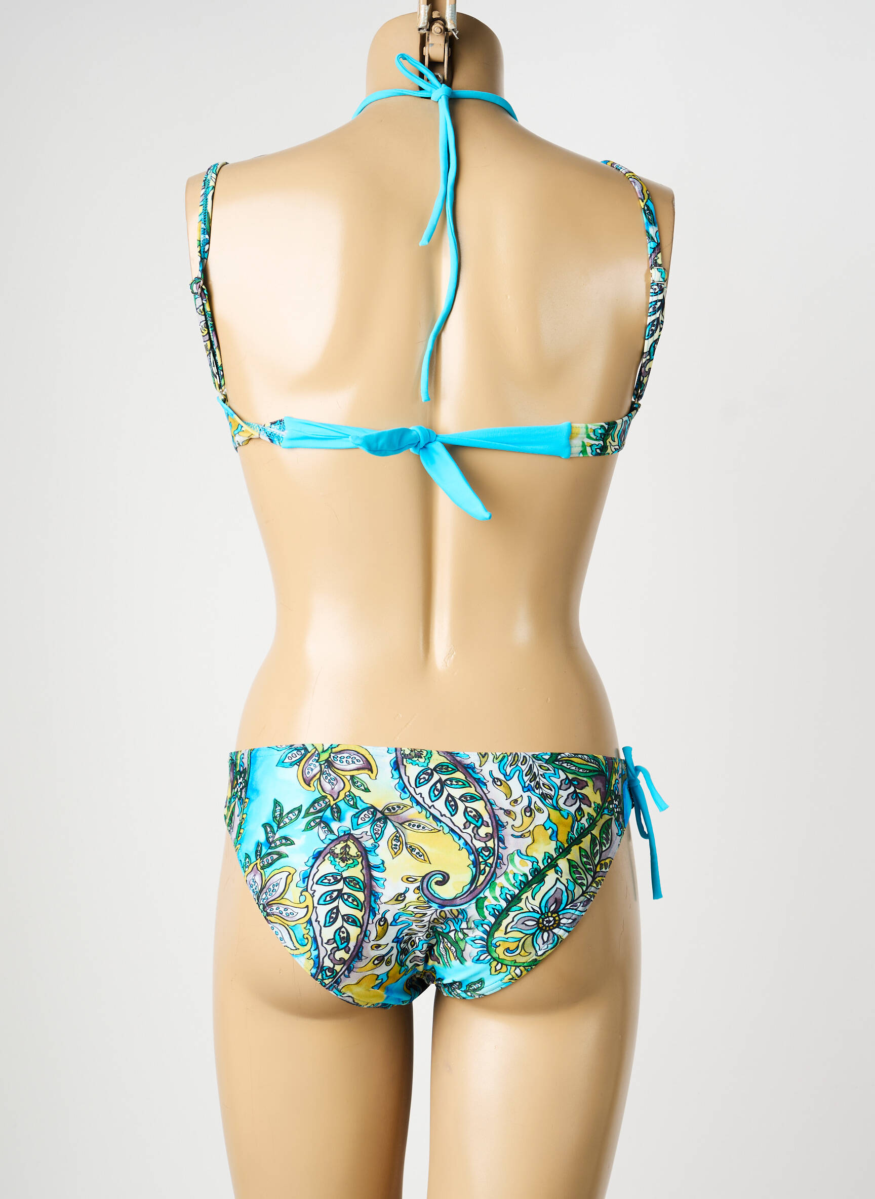 Costum de baie din două piese top sutien modelat top sutien modelat albastru MISS CARAÏBES femeie