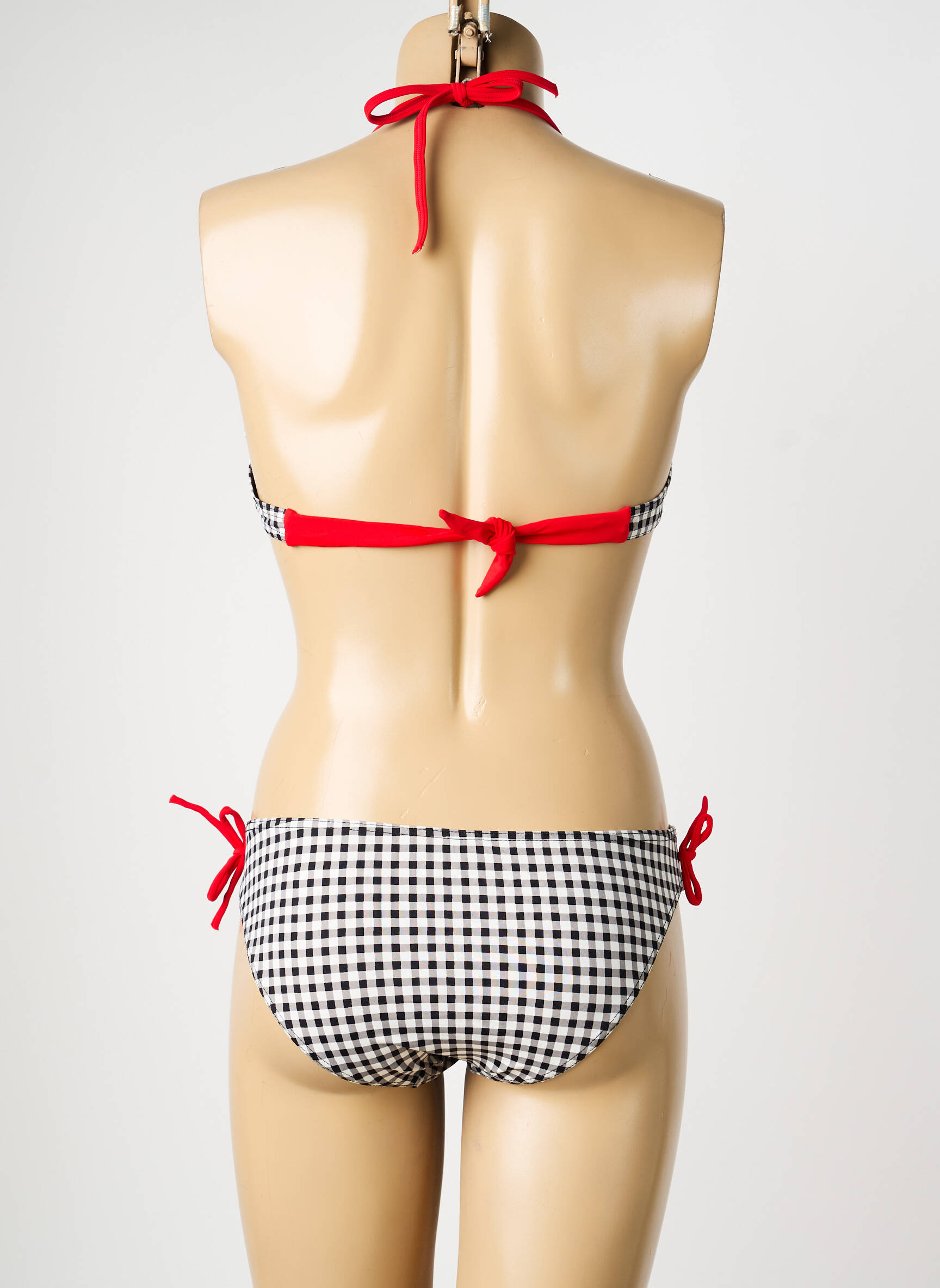 Costum de baie din două piese top sutien modelat top sutien modelat negru PLATJA femeie