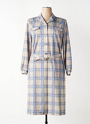 Rochie midi mâneci lungi mâneci lungi albastru FRANCE RIVOIRE femeie