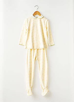 Pijama imprimat fantezie galben PETIT BATEAU fată