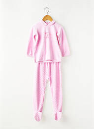 Pijama imprimeu fantezie roz PETIT BATEAU fată