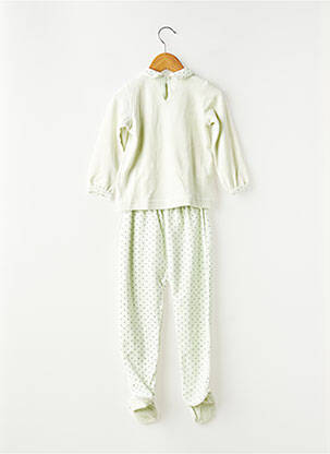 Pijama imprimat fantezie verde PETIT BATEAU fată