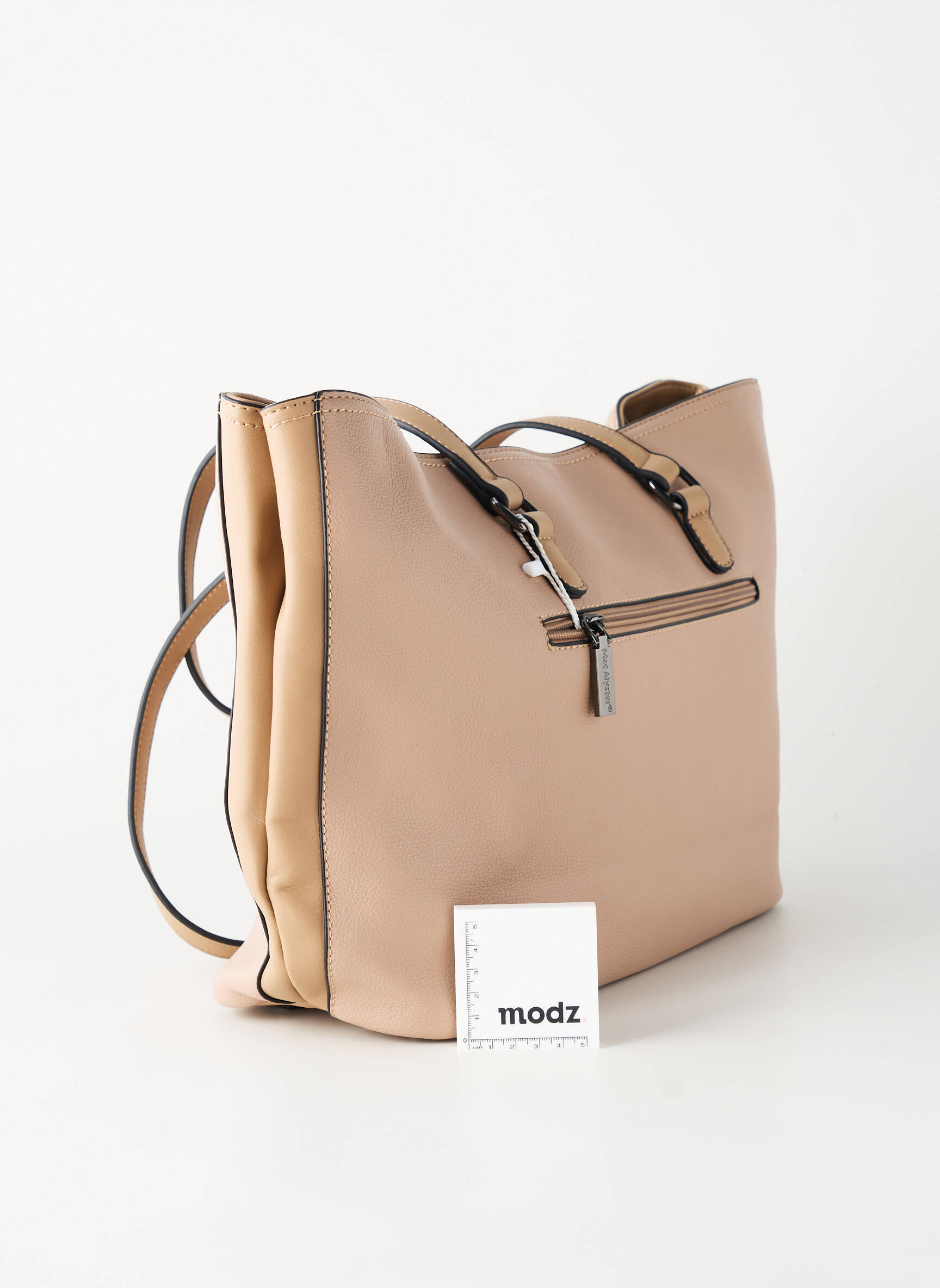 Geantă închidere cu fermoar formă de geantă shopper bej MAC ALYSTER femeie