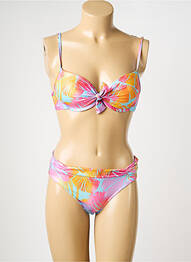 Costum de baie din două piese top sutien modelat top sutien modelat roz MISS CARAÏBES femeie