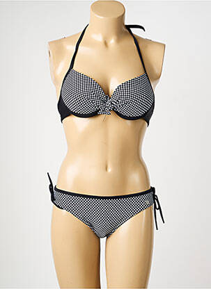Costum de baie din două piese top sutien modelat top sutien modelat negru PLATJA femeie