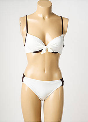 Costum de baie din două piese top sutien modelat top sutien modelat alb MISS CARAÏBES femeie