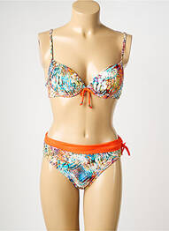 Costum de baie din două piese top sutien modelat top sutien modelat portocaliu MISS CARAÏBES femeie
