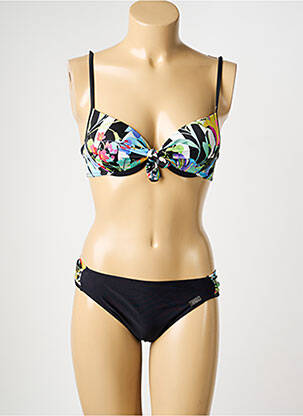 Costum de baie din două piese top sutien modelat top sutien modelat negru MISS CARAÏBES femeie