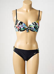 Costum de baie din două piese top sutien modelat top sutien modelat negru MISS CARAÏBES femeie