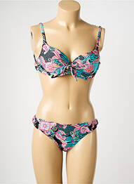 Costum de baie din două piese top sutien modelat top sutien modelat albastru ESCORT femeie