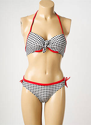 Costum de baie din două piese top sutien modelat top sutien modelat negru PLATJA femeie