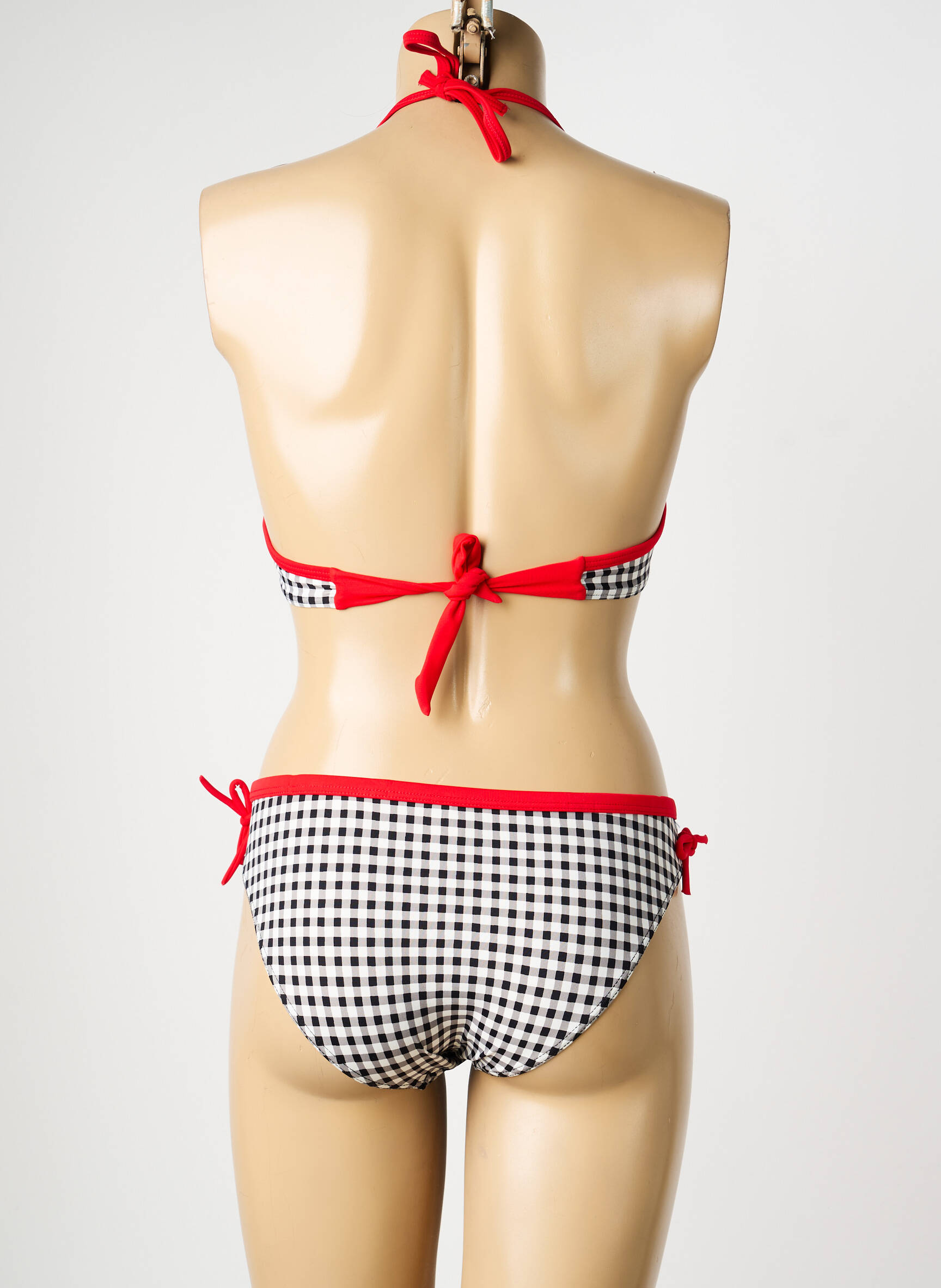 Costum de baie din două piese top sutien modelat top sutien modelat negru PLATJA femeie