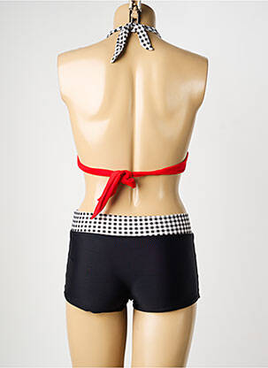 Costum de baie din două piese elasticitate sutien cu susținere înaltă și burete detașabil negru PLATJA femeie
