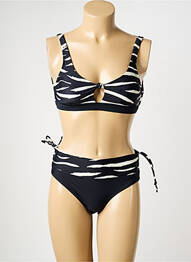 Costum de baie din două piese elasticitate sutien cu susținere înaltă și burete detașabil negru SUN PROJECT femeie