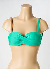 Sutien de costum de baie închidere cu legături de legat top triunghiuri verde ESCORT femeie