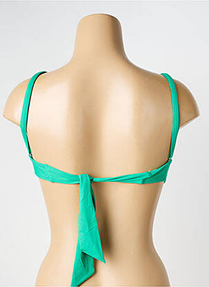 Sutien de costum de baie închidere cu legături de legat top triunghiuri verde ESCORT femeie