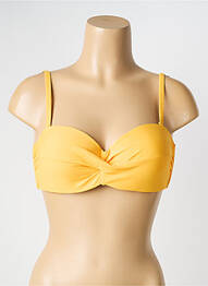Sutien de costum de baie elasticitate top sutien modelat galben ESCORT femeie