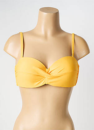 Sutien de costum de baie elasticitate top sutien modelat galben ESCORT femeie