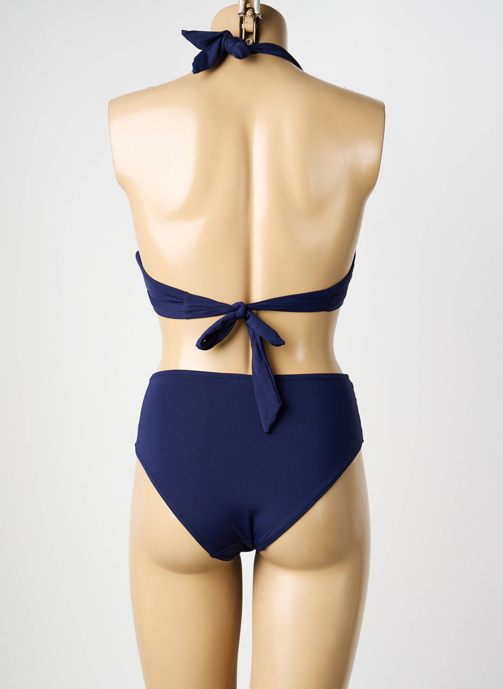 Costum de baie din două piese elasticitate sutien cu susținere înaltă și burete detașabil albastru ADMAS femeie