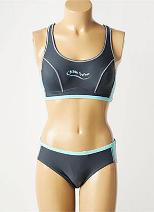 Costum de baie din două piese elasticitate sutiene gri SUN BEACH femeie