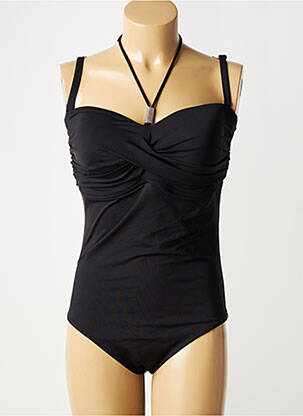 Costum de baie dintr-o singură piesă efect material satinat top triunghiuri negru TRIUMPH femeie