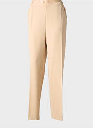 Pantalon drept țesătură crep mărime normală bej ADELINA BY SCHEITER femeie
