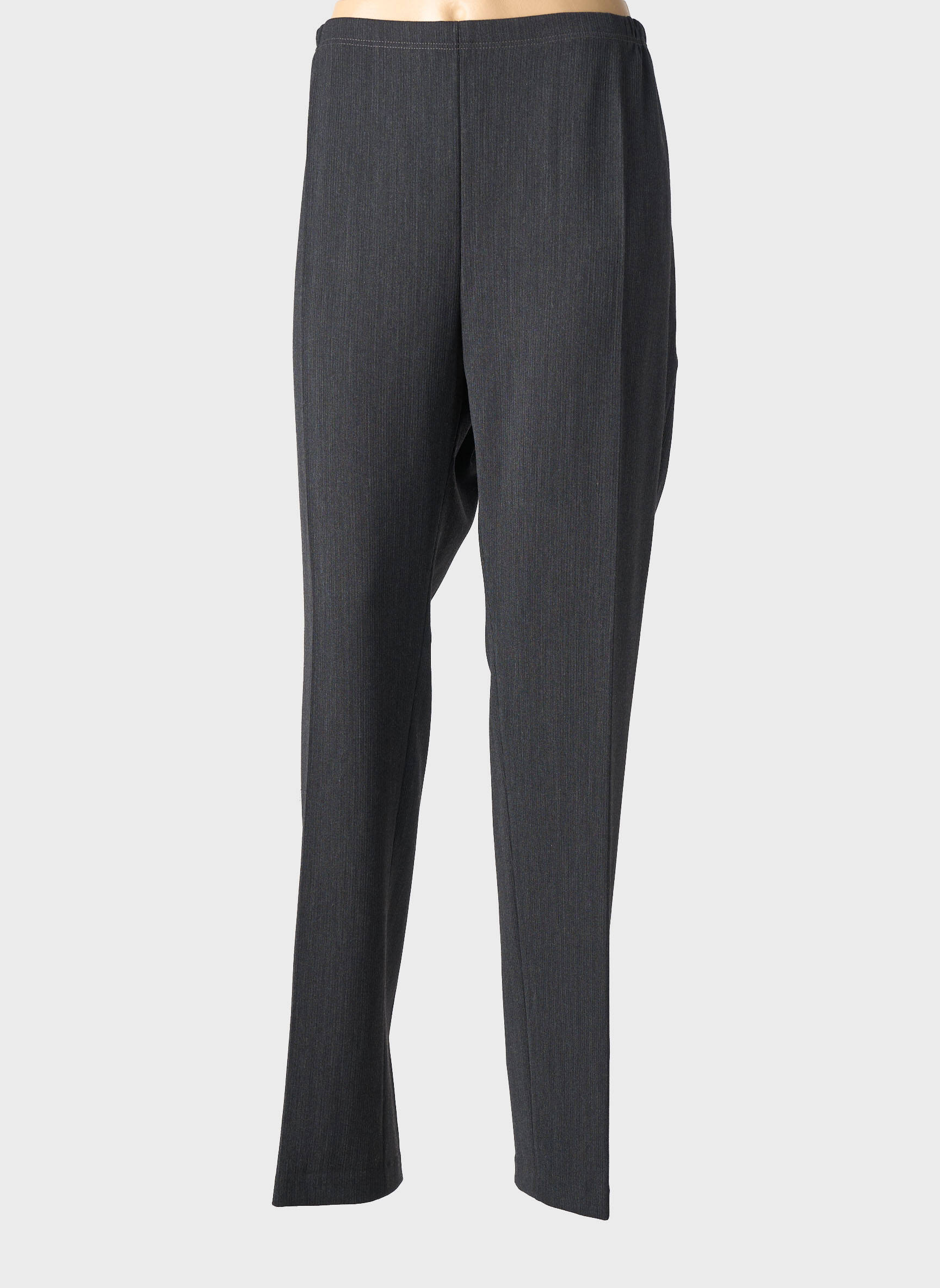 Pantalon drept talie elastică mărime normală gri GUY DUBOUIS femeie