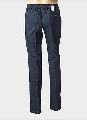Pantalon slim țesătură poplin mărime normală albastru LUIGI MORINI bărbat