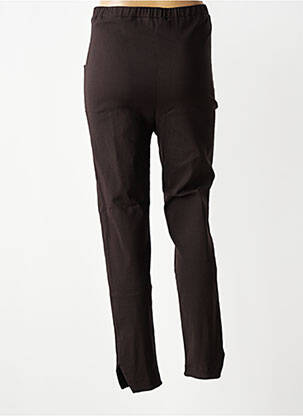 Pantalon slim talie elastică mărime normală maro FRANCK ANNA femeie