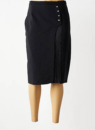 Fustă midi croială dreaptă negru GREGORY PAT femeie