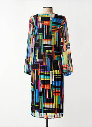Rochie midi croială fluidă mâneci lungi negru FRANCK ANNA femeie