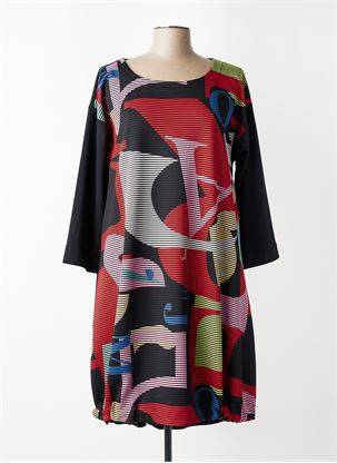 Rochie midi mâneci lungi mâneci lungi negru FRANCK ANNA femeie