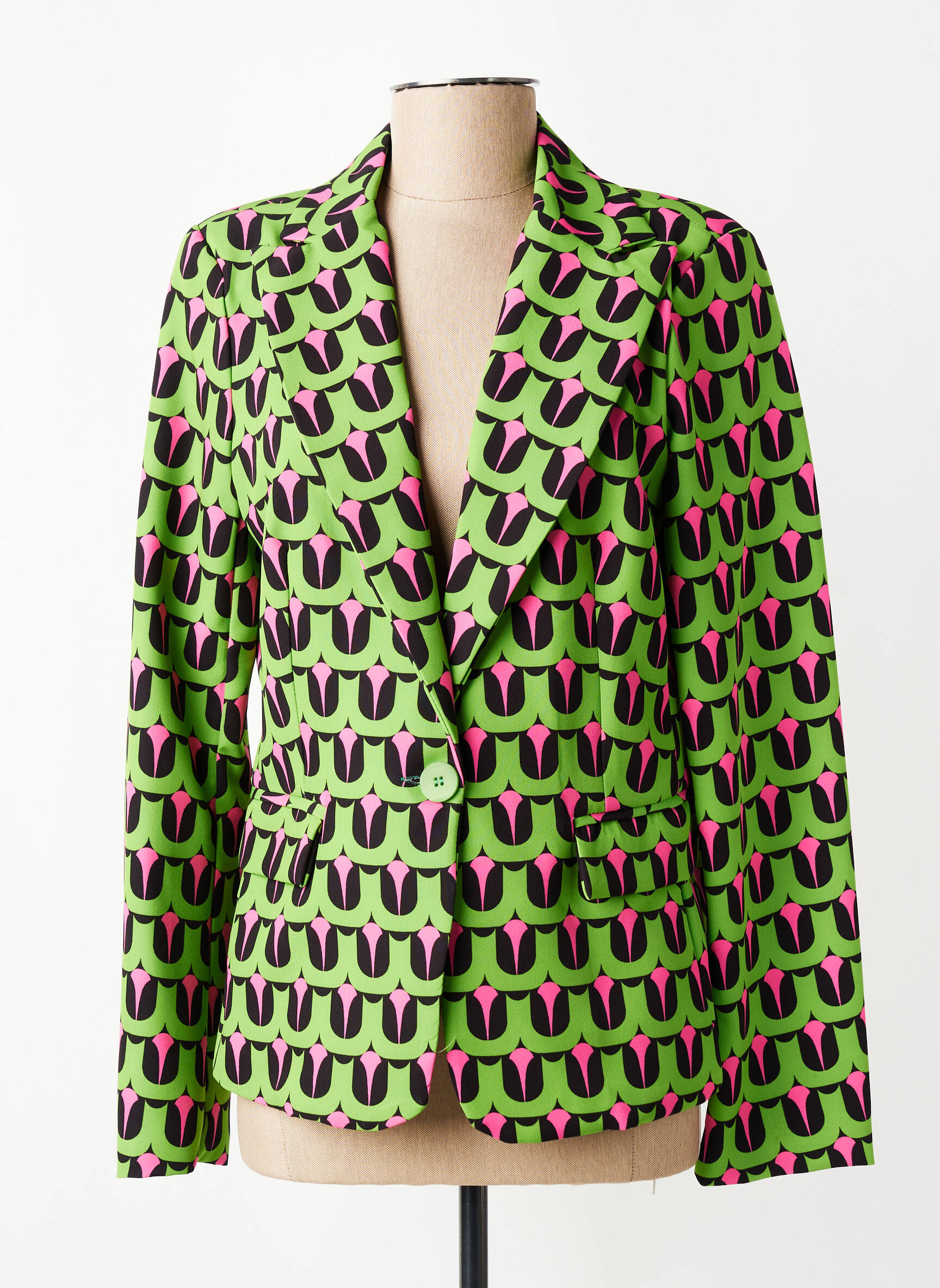 Sacou buzunare verde ALESIA femeie