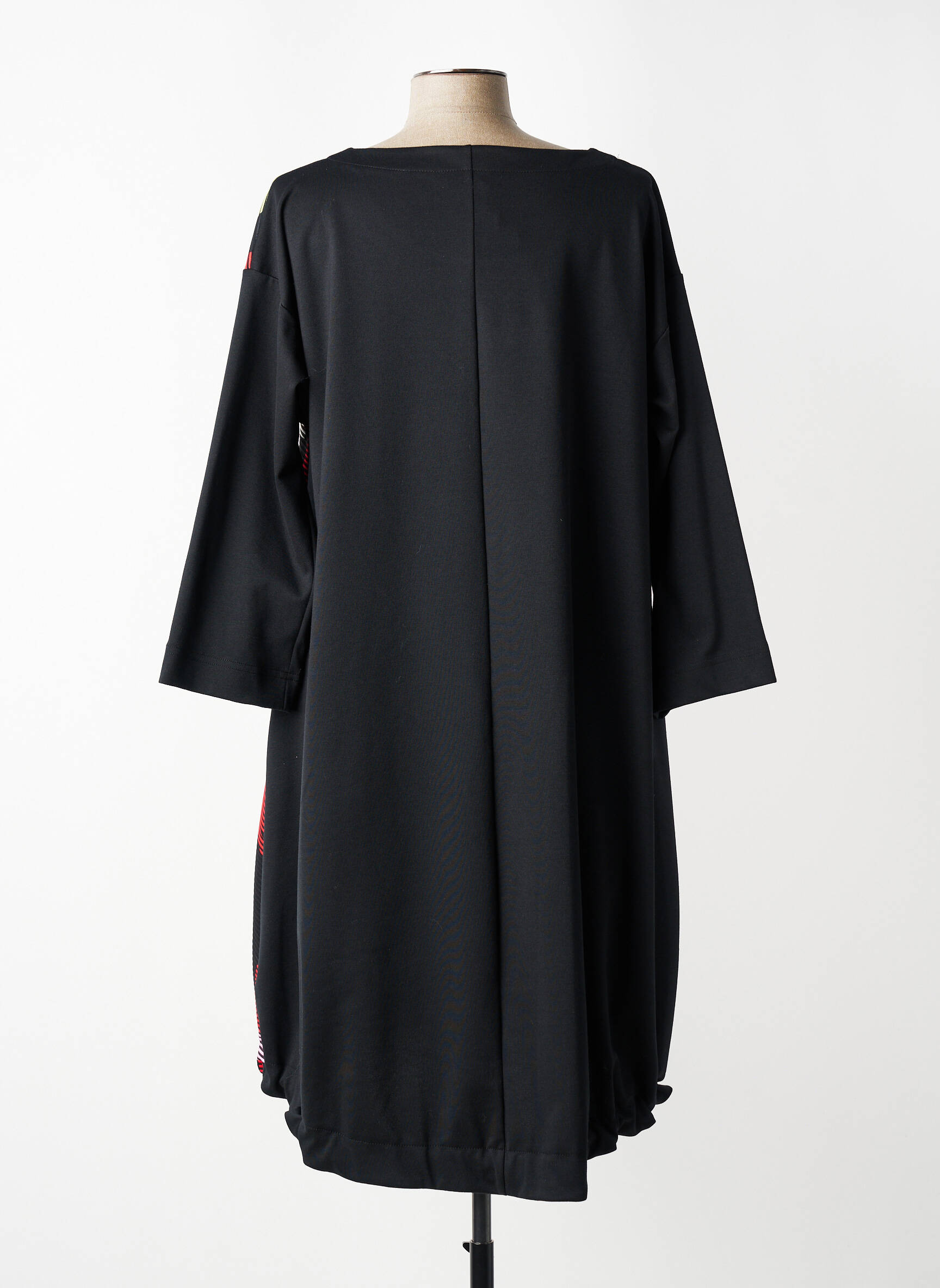 Rochie midi mâneci lungi mâneci lungi negru FRANCK ANNA femeie
