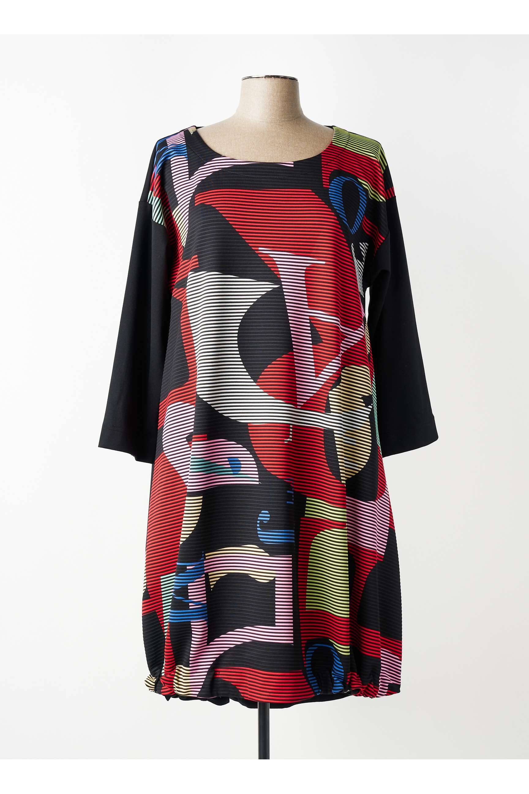 Rochie midi mâneci lungi mâneci lungi negru FRANCK ANNA femeie