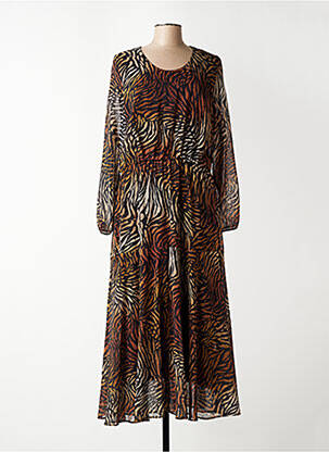 Rochie lungă mâneci lungi mâneci lungi negru PAUSE CAFE femeie