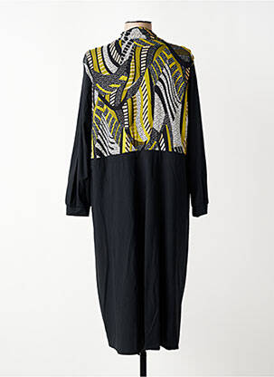 Rochie midi imprimeu fantezie mâneci lungi negru FRANCK ANNA femeie