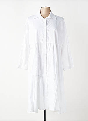 Rochie midi mâneci 3/4 mâneci 3/4 alb FRANCK ANNA femeie