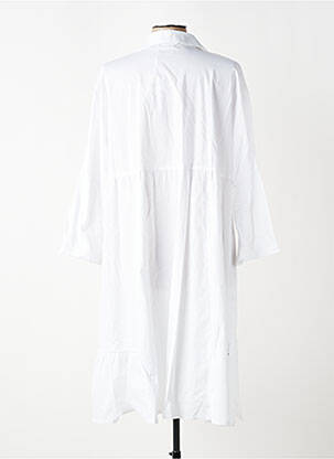 Rochie midi mâneci 3/4 mâneci 3/4 alb FRANCK ANNA femeie