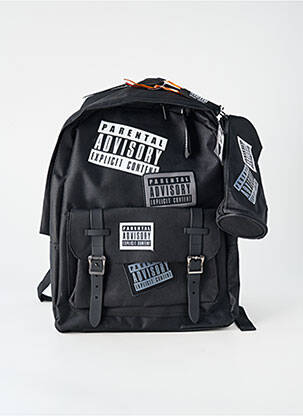 Rucsac buzunare negru PARENTAL ADVISORY băiat