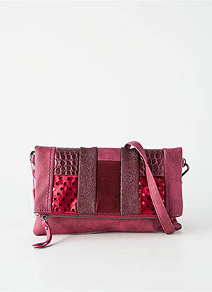 Geantă multibuzunare formă dreptunghiulară roșu FUCHSIA femeie