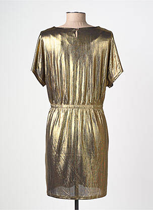 Rochie scurtă croială fluidă mâneci scurte auriu MOLLY BRACKEN femeie