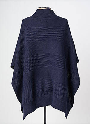Poncho guler tunisian albastru MOLLY BRACKEN femeie