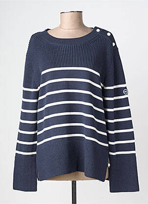 Pulover elasticitate mâneci lungi albastru TBS femeie