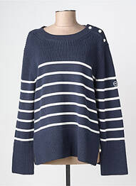 Pulover elasticitate mâneci lungi albastru TBS femeie