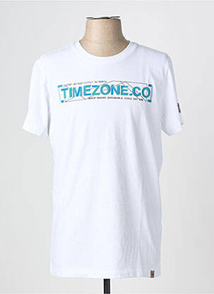 Tricou elasticitate mâneci scurte alb TIMEZONE bărbat