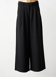 Pantalon larg țesătură crep talie înaltă negru MOLLY BRACKEN femeie