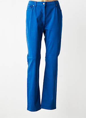 Pantalon slim țesătură poplin mărime normală albastru SAINT JAMES femeie